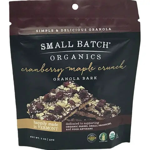 Small Batch Organics- Organic Cranberry Maple Crunch Bark