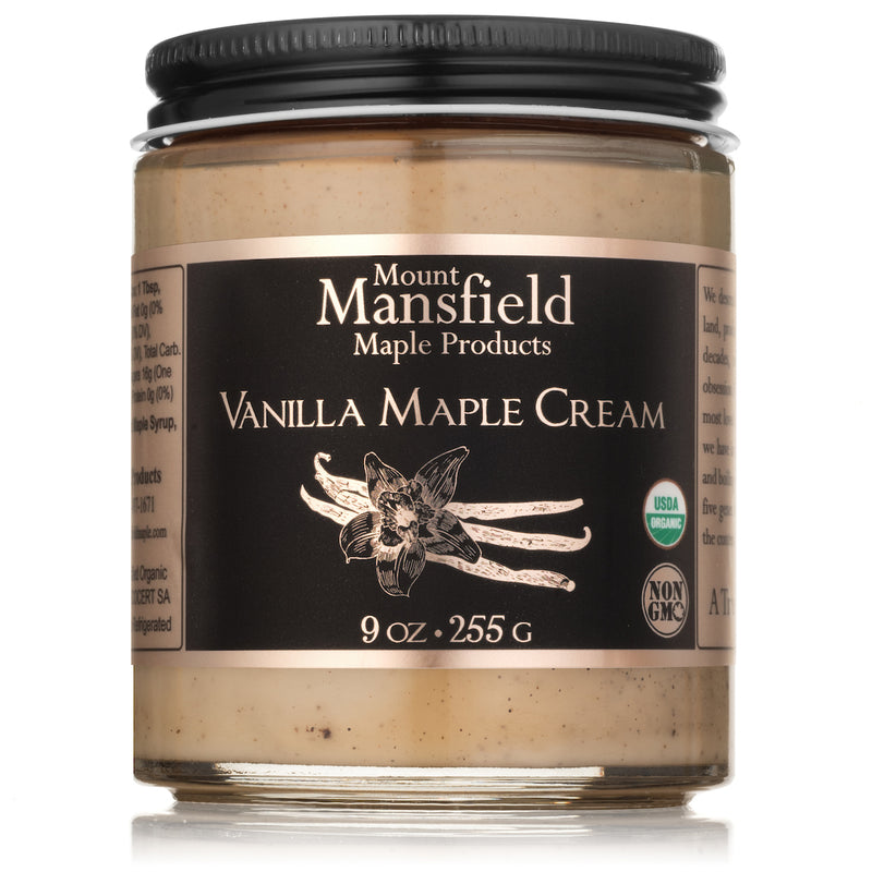 Mansfield Maple 9oz Vanilla Infused Maple Cream Organic