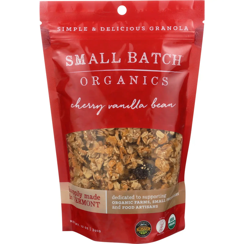 Small Batch Organics 12oz Bag-  Organic Cherry Vanilla Bean Granola