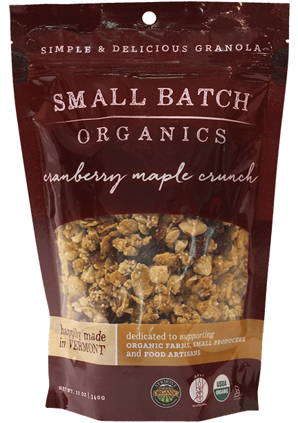 Small Batch Organics 12oz Bag-  Organic Cranberry Maple Crunch Granola