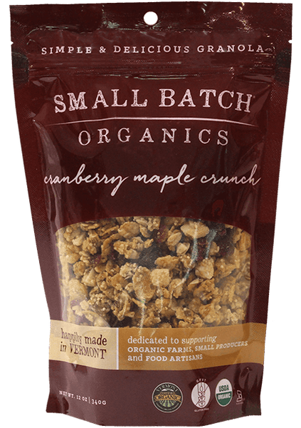 Small Batch Organics 12oz Bag- Organic Cranberry Maple Crunch Granola