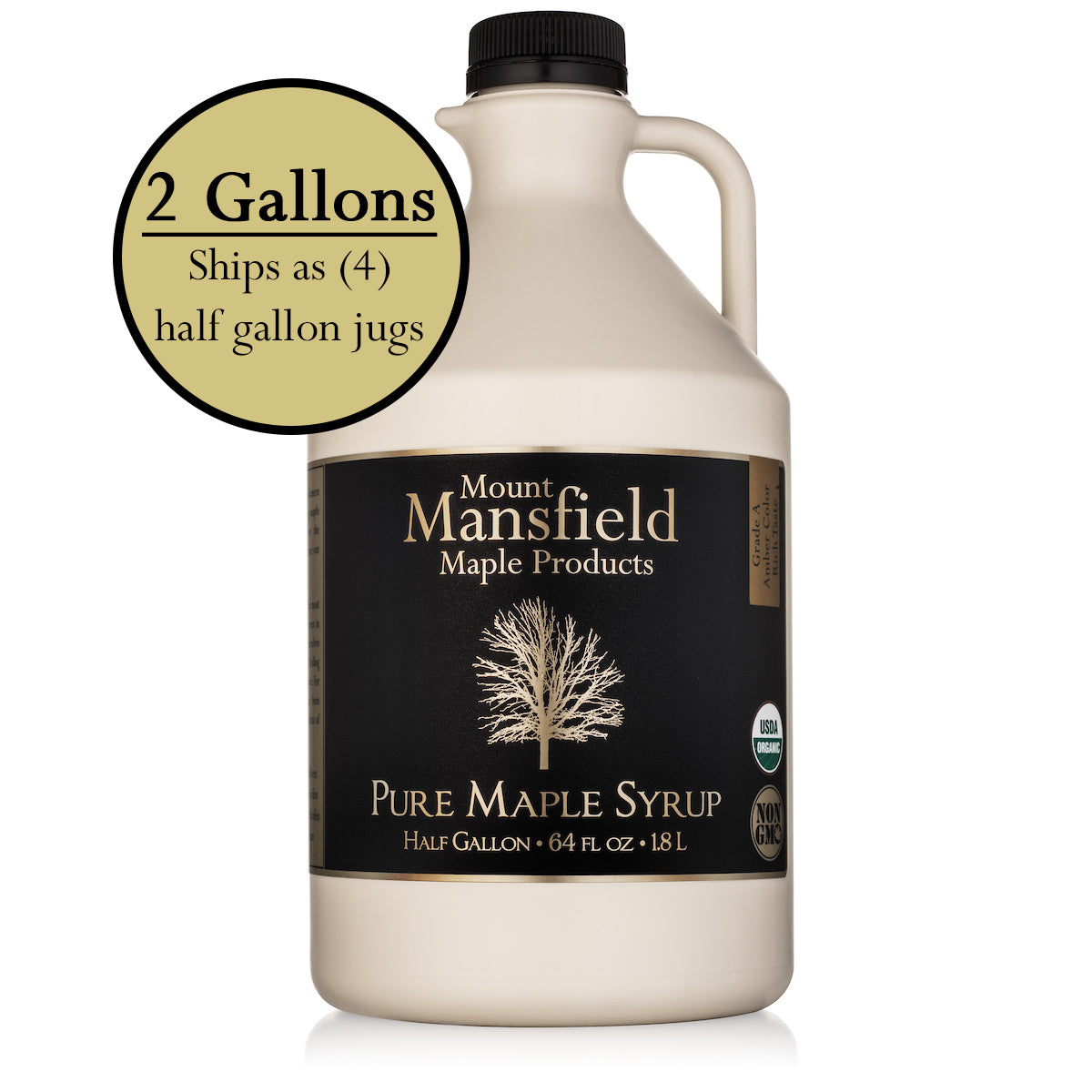 Organic Pure Vermont Maple Syrup- Plastic Jug - Mount Mansfield Maple Products