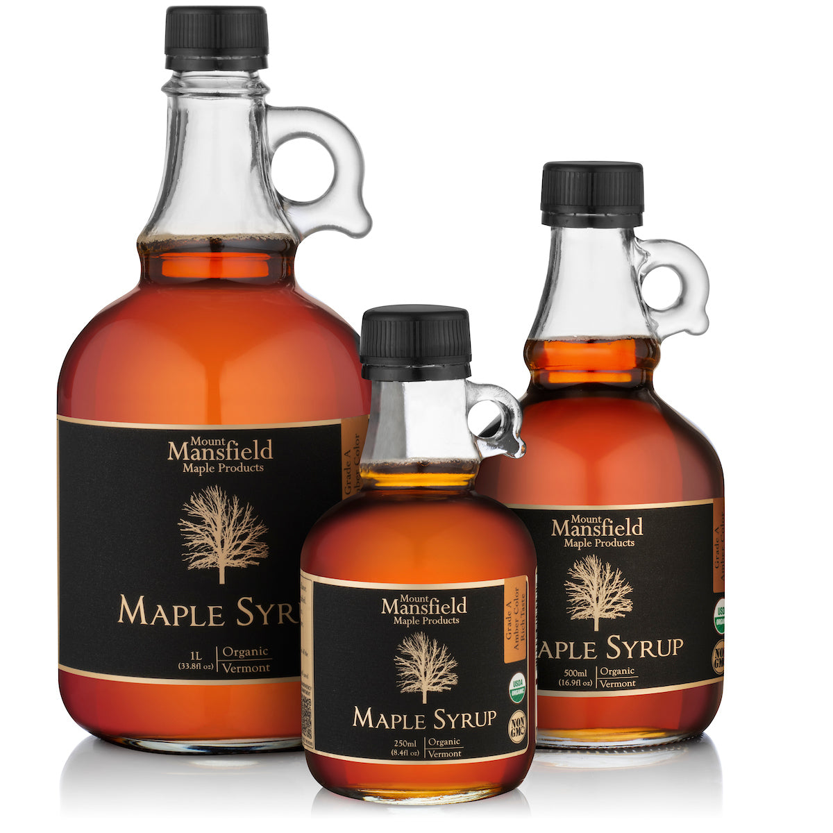 Organic Pure Vermont Maple Syrup- Glass Jug - Mount Mansfield Maple Products